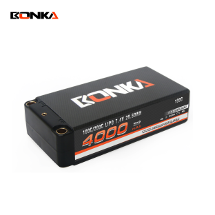 BONKA 4000mAh 100C 2S 7.4V Shorty Pack for RC Car